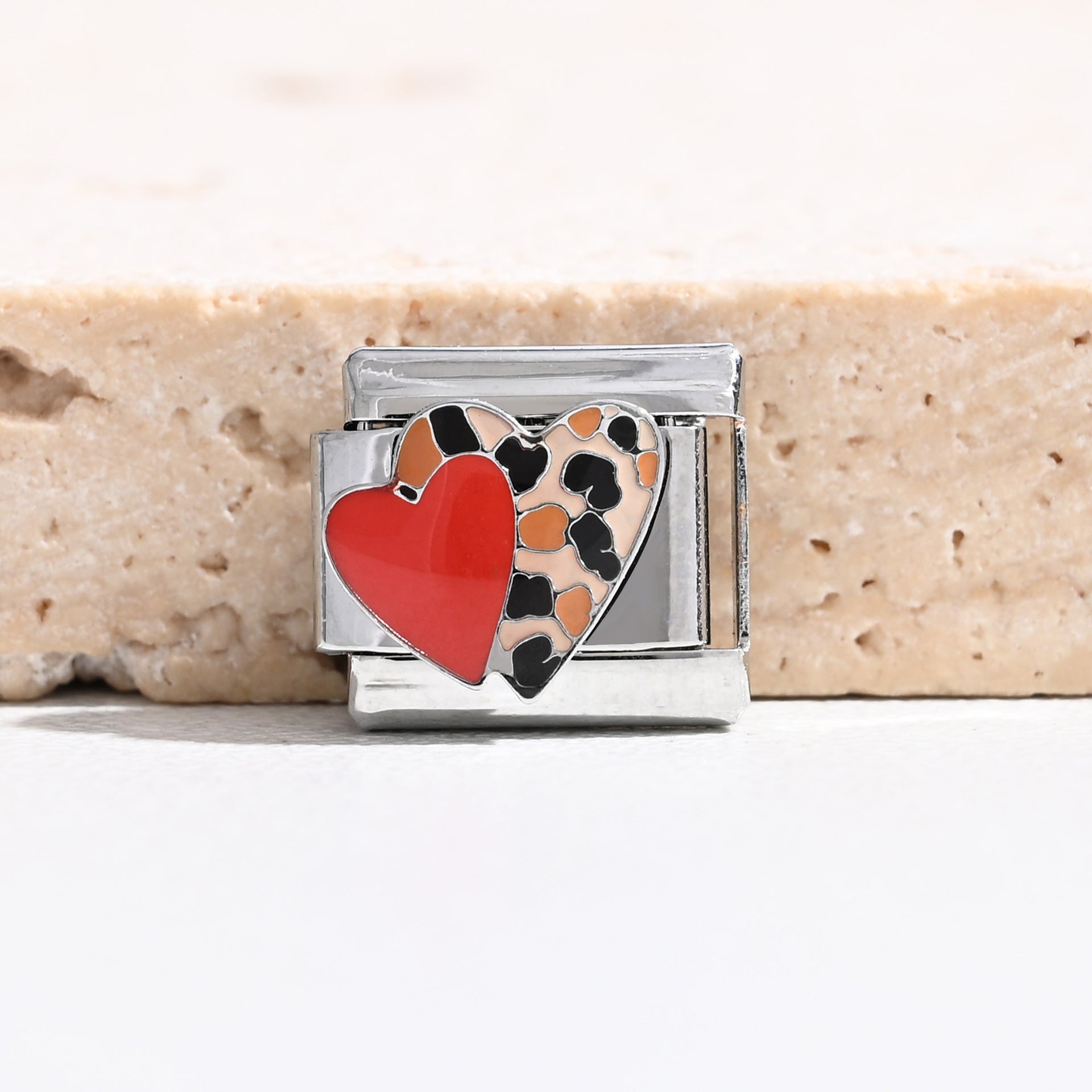 Wholesale Italian Charm Bracelet 9mm DIY Leopard Print Series  Creative Stainless Steel Composable Bracelet