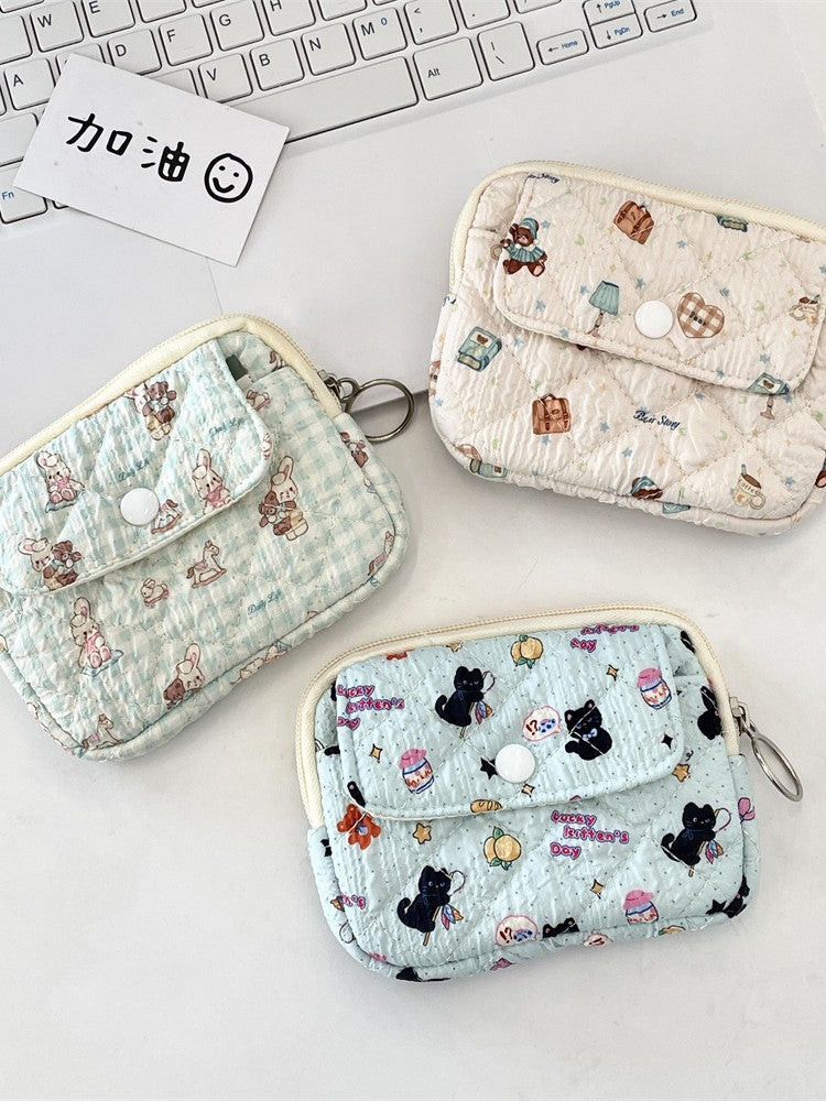 Wholesale Cute Anime Cartoon Multifunctional Card Wallet Cosmetic Bag Trendy Polyester Women S Storage Pouch For Home And Boutique Resale