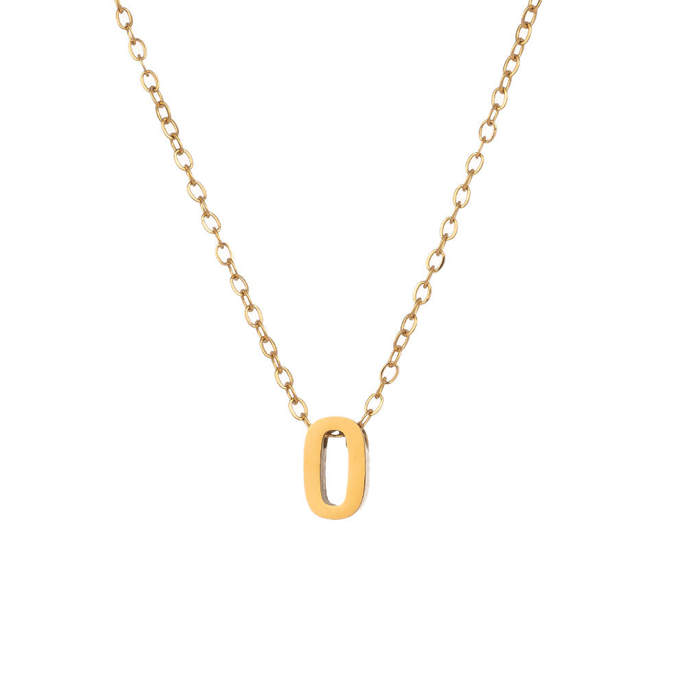 Wholesale Titanium Steel Necklace Letter Necklace ACC-NE-XuHao001