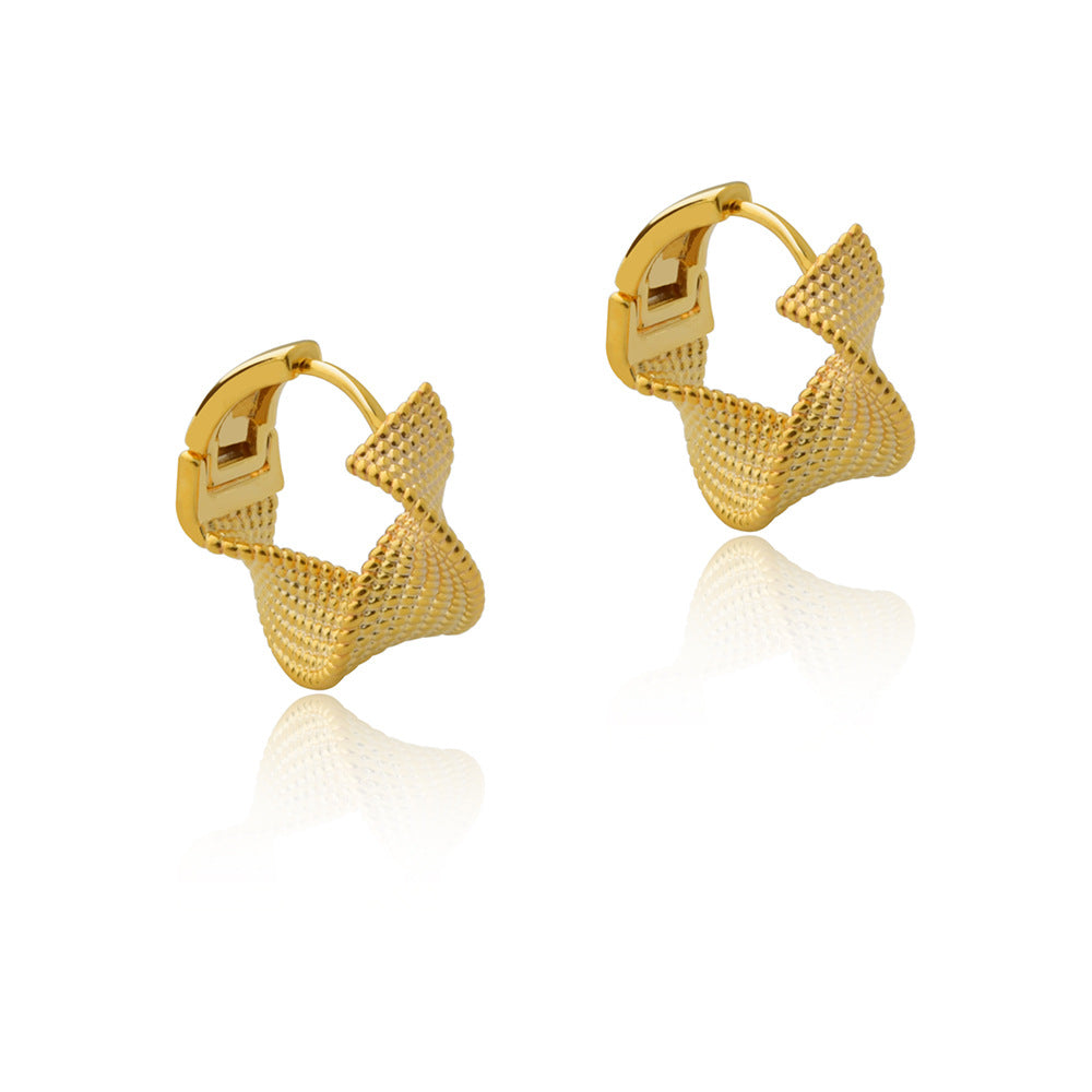 Wholesale Twisted Ring Design Personalized Earrings