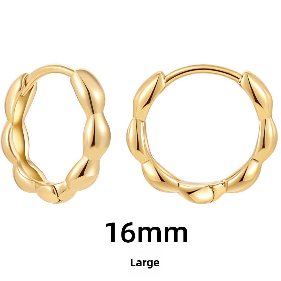 Wholesale Stainless Steel Earrings Hollow Copper Five-pointed Star Love Earrings