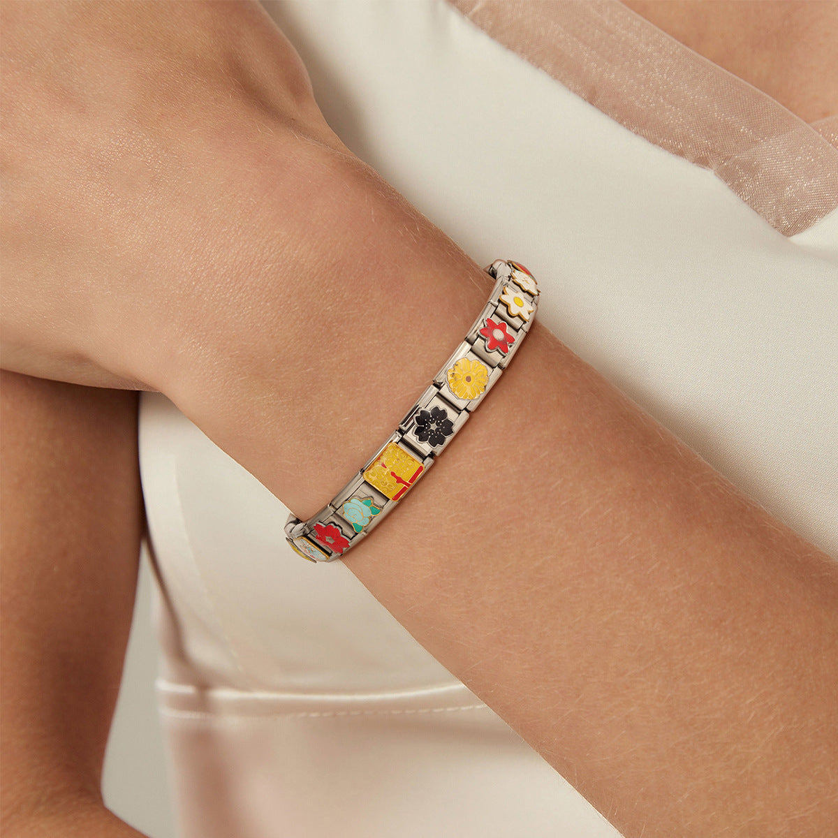 Wholesale Italian Charm Bracelet 9mm DIY Splicing Cute Creative Stainless Steel Composable Bracelet