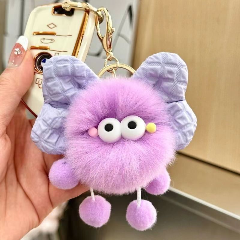 Wholesale Plush Bow Briquette Keychains ACC-KC-ChenChen005