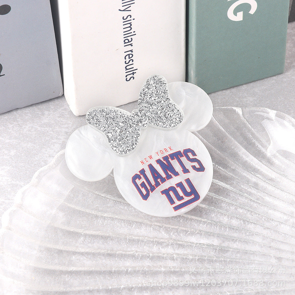 Wholesale 10PCS Acrylic DIY Loose Powder Cartoon Bowknot Brooch Patches