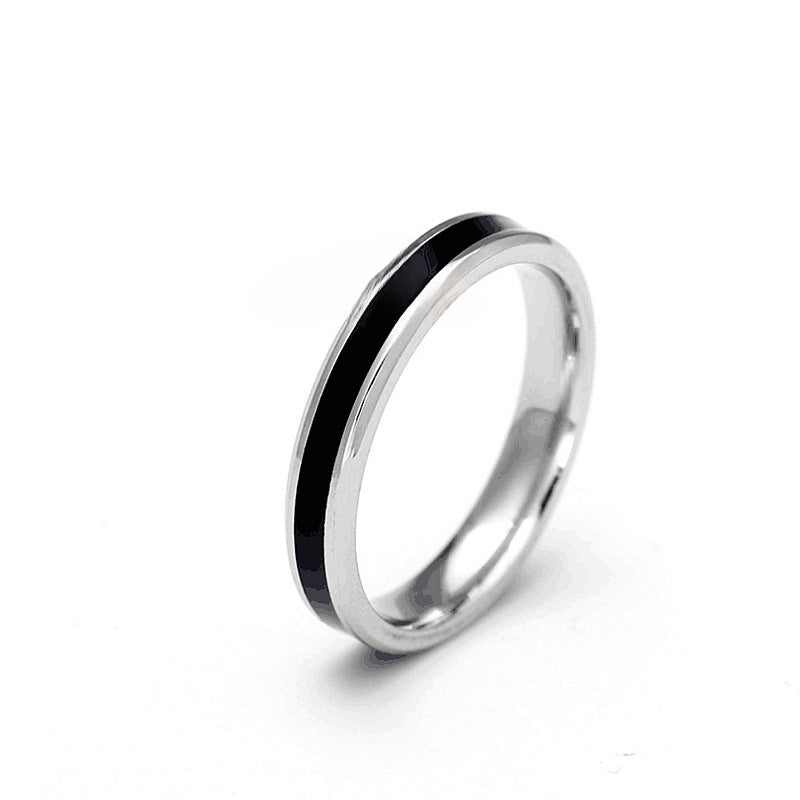 Wholesale stainless steel oil drop ring popular net red with couple ring