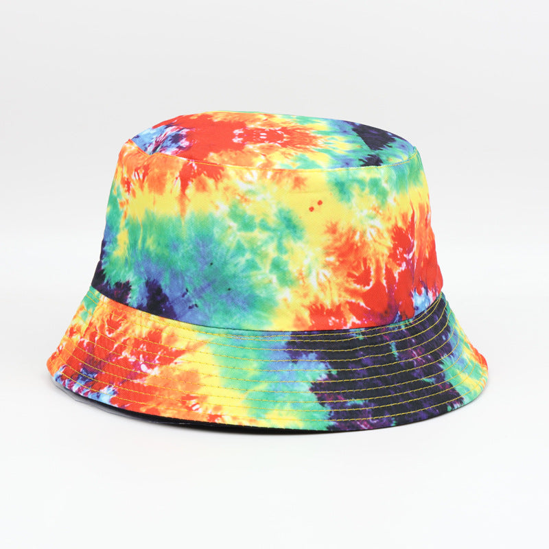 Wholesale  Tie-dyed Double-sided Fisherman Hat Bucket Hat
