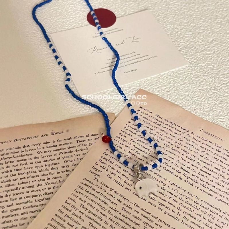 Wholesale Cartoon Ceramic Puppy Beaded Pendant Necklace