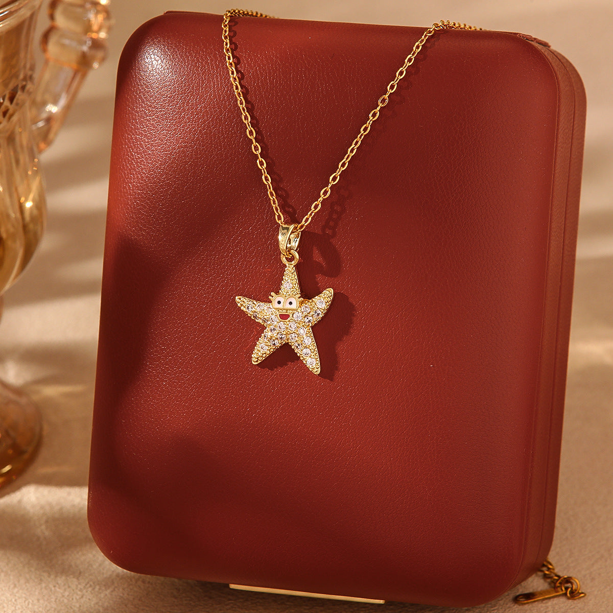 Wholesale  Summer Shell Mermaid Tears Titanium Steel Necklace