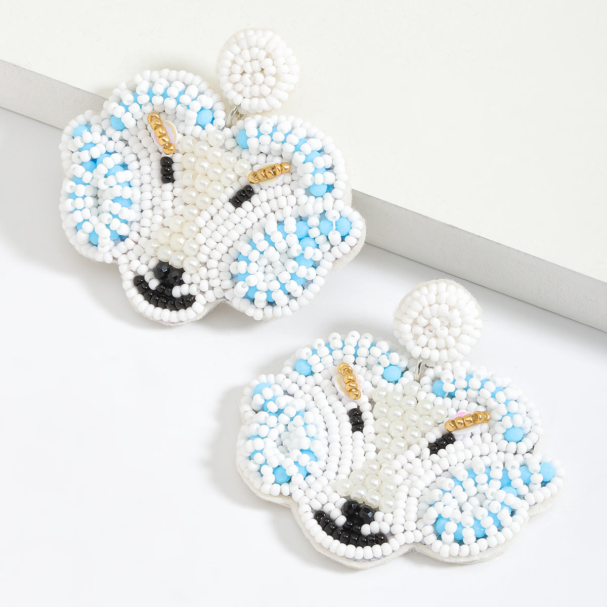 Wholesale Alloy Hippocampus Pearl Rice Pearl Earrings ACC-ES-JiaQi008