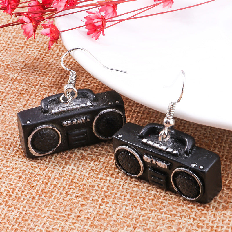 Wholesale Telephone Television Iron Radio Vintage Earrings ACC-ES-YueSen008
