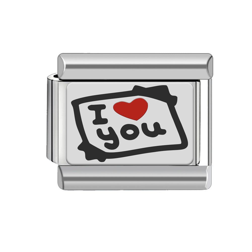 Wholesale 9mm Italian Charm Starter Bracelets DIY square Single Section Creative Stainless Steel Composable Bracelet