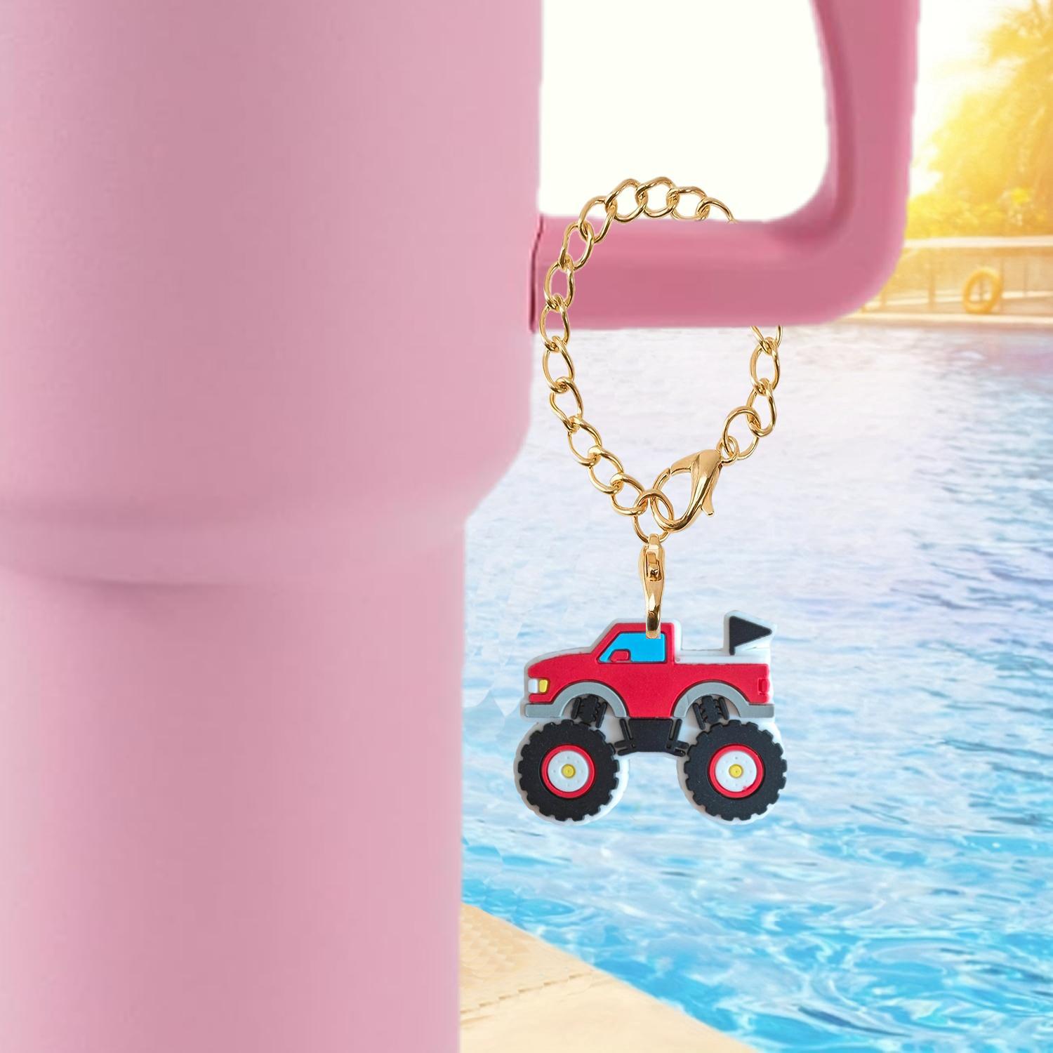 Wholesale Cartoon Truck Soft Rubber Hanging Chain Cup Accessories Chain ACC-CA-XieJi011