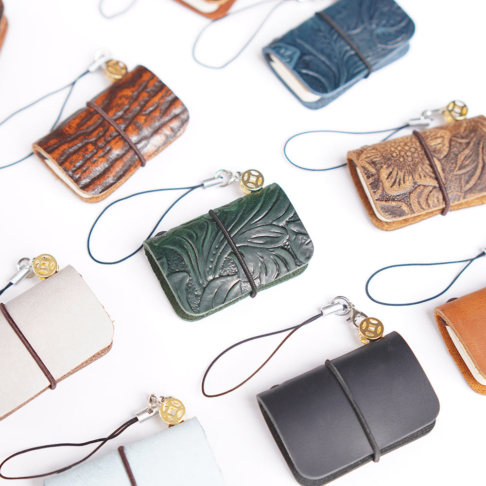 Wholesale Super Mini Pocket Notebook Cowhide Handmade Notepad ACC-NB-YueYao001