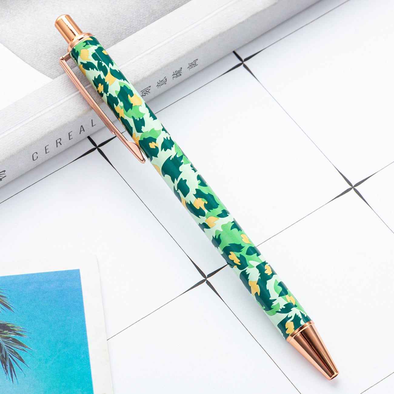 Wholesale Back to School floral film pen multi-color cartoon cute leopard ballpoint pen