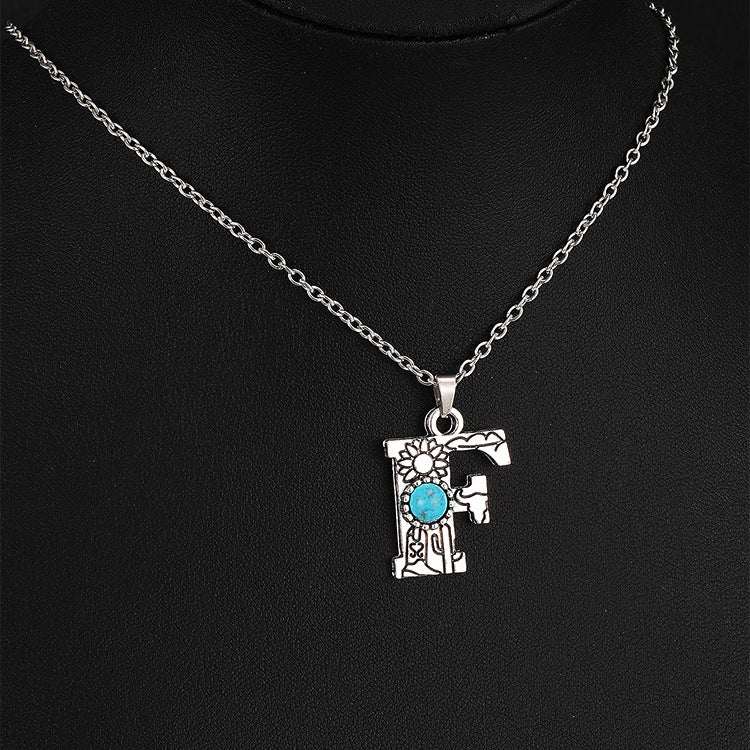 Wholesale Bourbon Mia Style English Letter Necklace ACC-NE-Yuj001