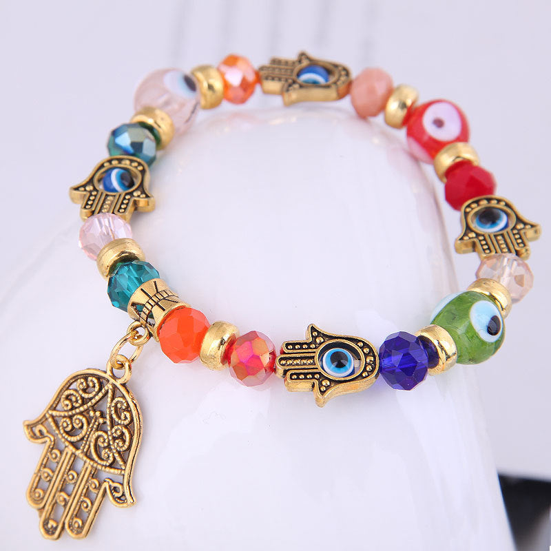 Wholesale Fashion Eye Eye Palm Crystal Bracelet ACC-BT-Weiy019