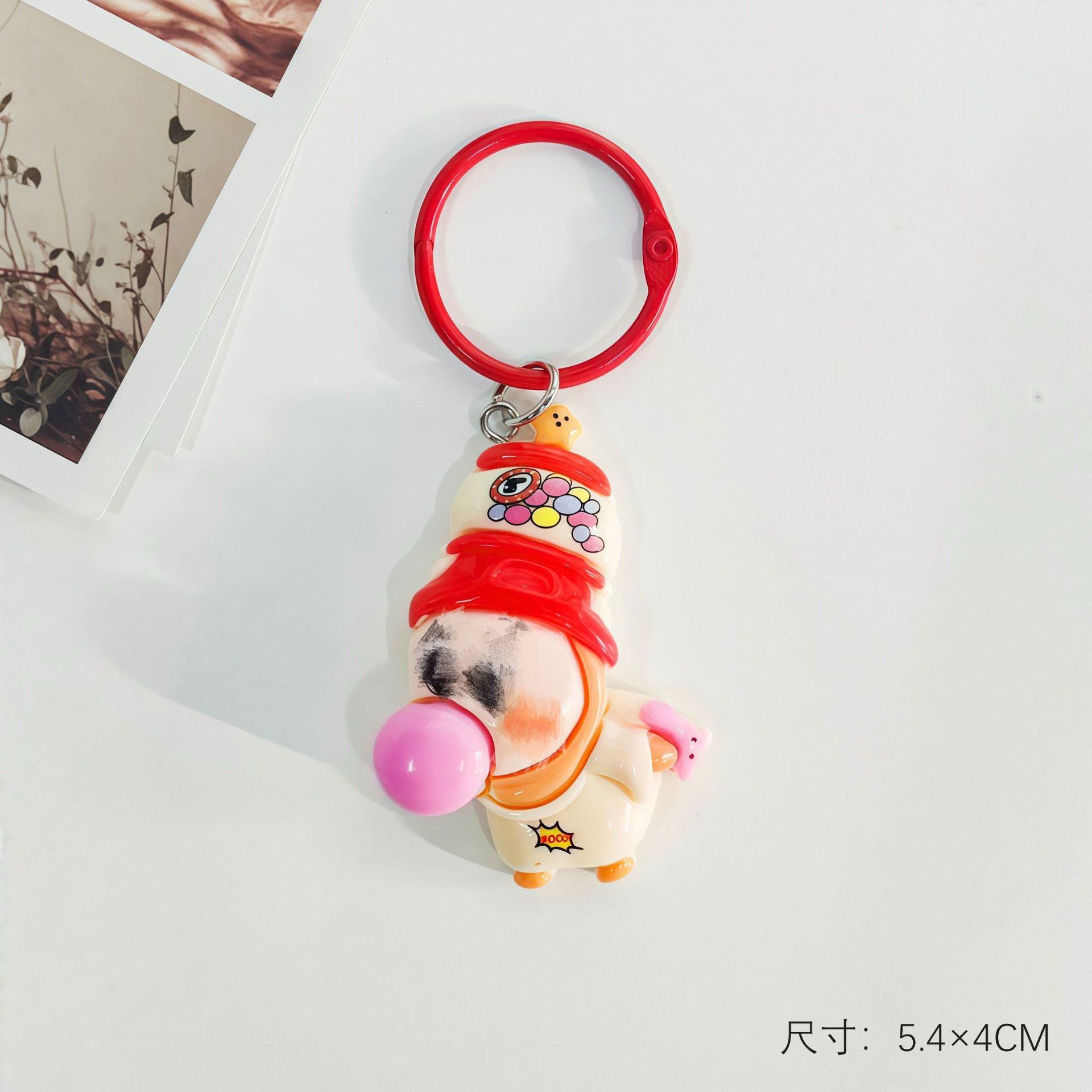 Wholesale Trendy Plastic Resin Star Keychain Bag Charm Gift for Students