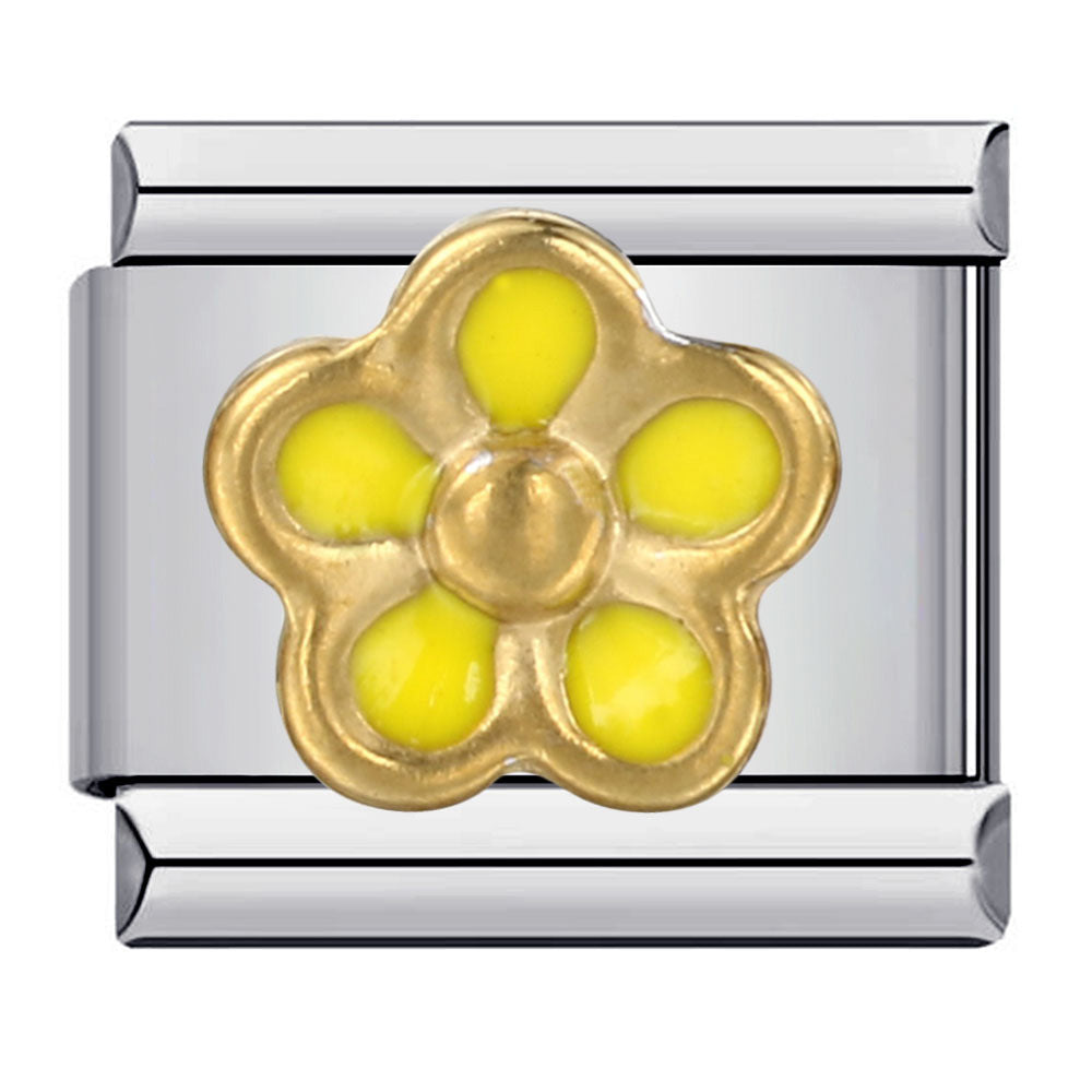 Wholesale Italian Charm Bracelet 9mm DIY Splicing Removable Colorful Smiley Flower Stainless Steel Composable Bracelet