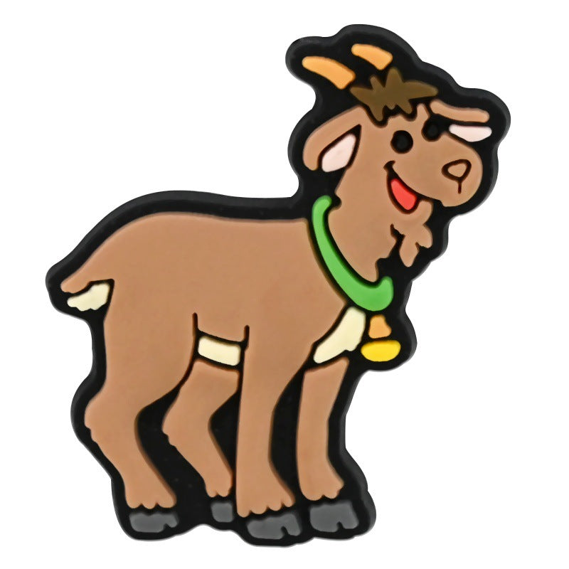 Decorazione casuale all'ingrosso della fibbia della scarpa in gomma morbida in PVC da fattoria da 100 pezzi