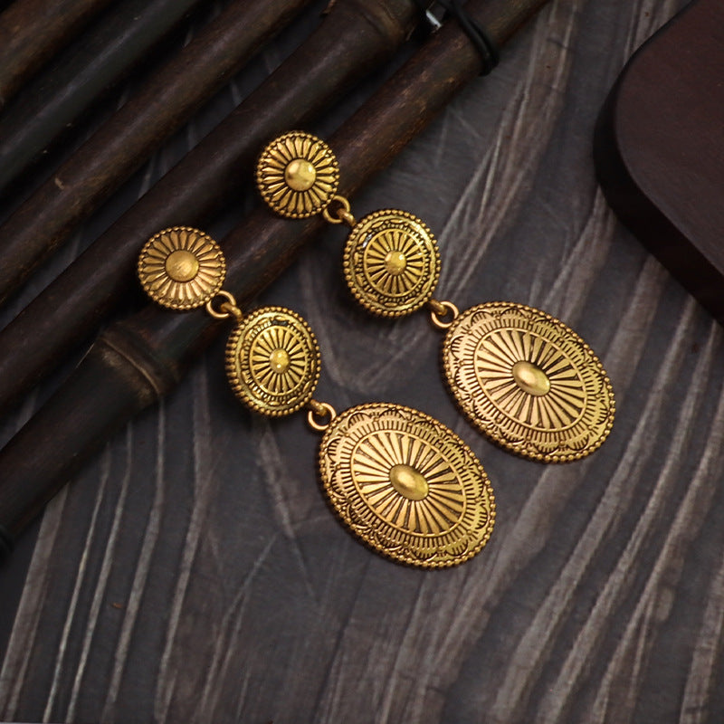 Wholesale Bohemian Retro Teardrop Dangle Stud Earrings with Tassels