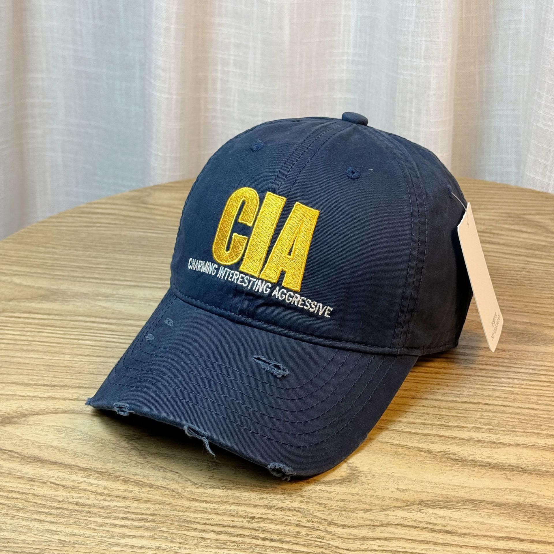 Wholesale Retro Embroidered Ripped Baseball Cap