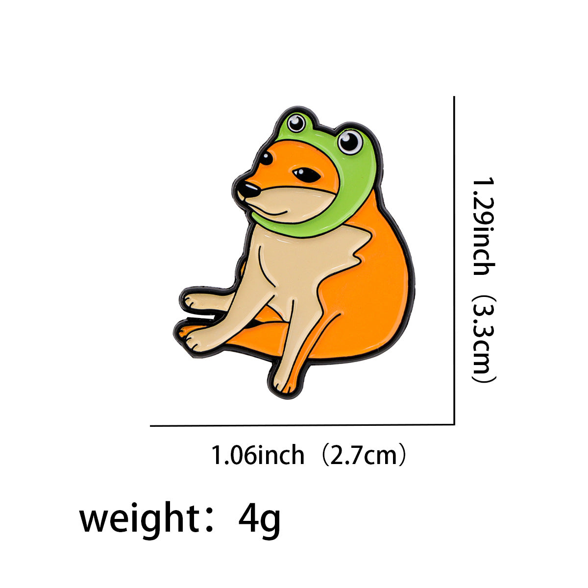 Wholesale Black cat Shiba Inu frog animal cartoon brooch