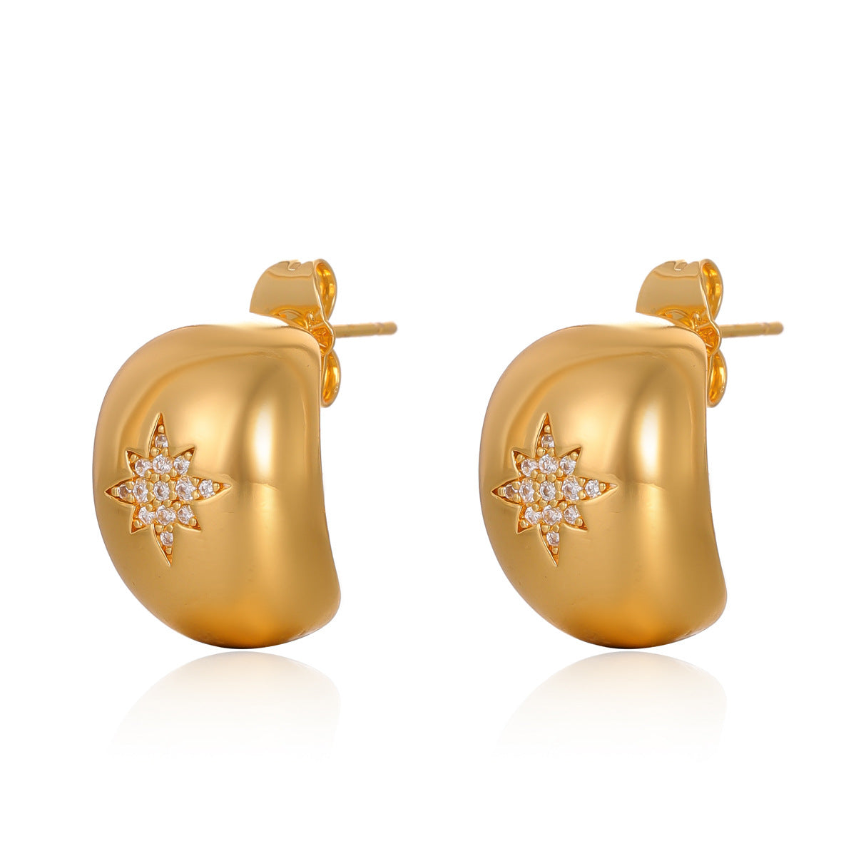 Wholesale stainless steel earrings  gold-plated earrings