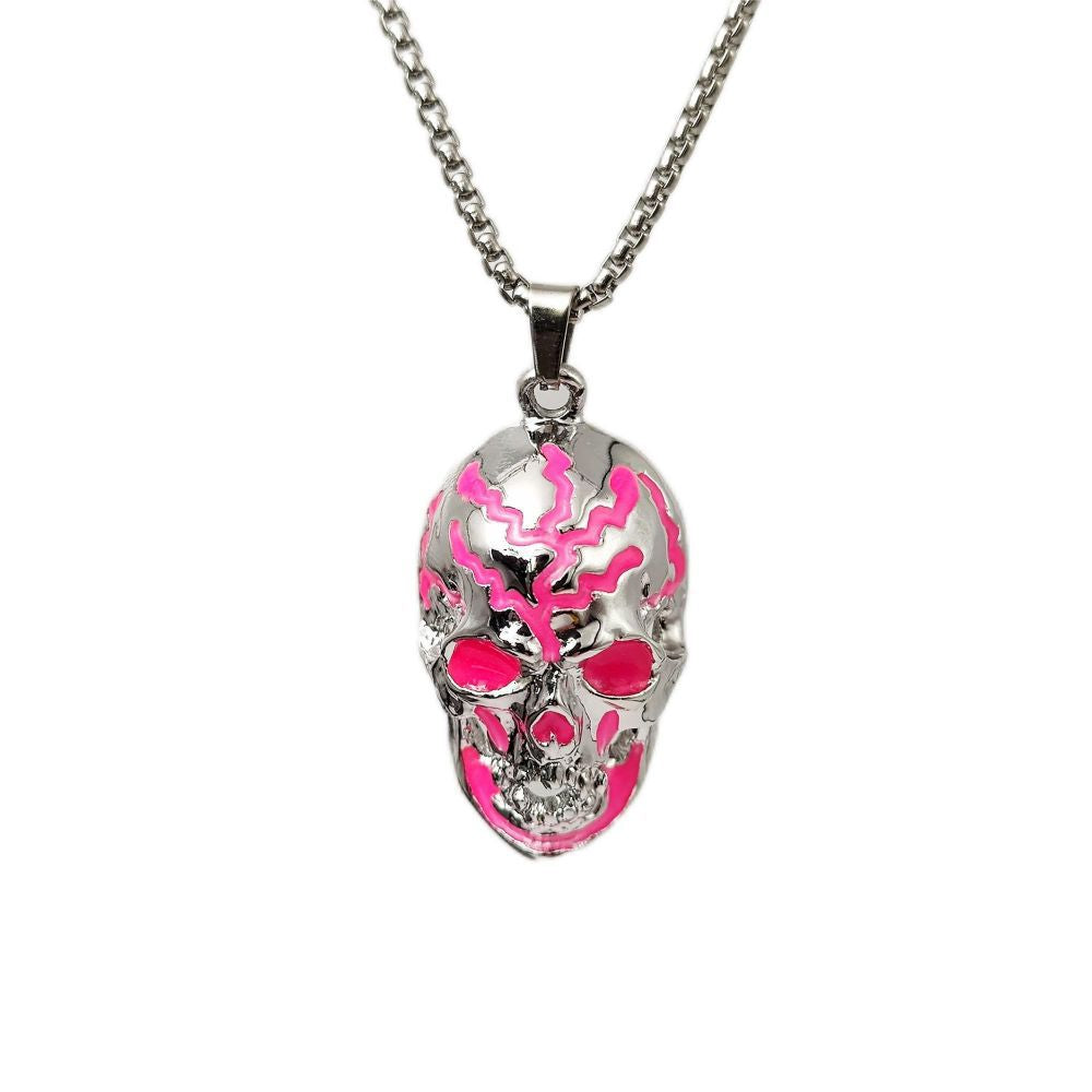 Wholesale  Halloween Long Luminous Necklace  Skull  Necklace