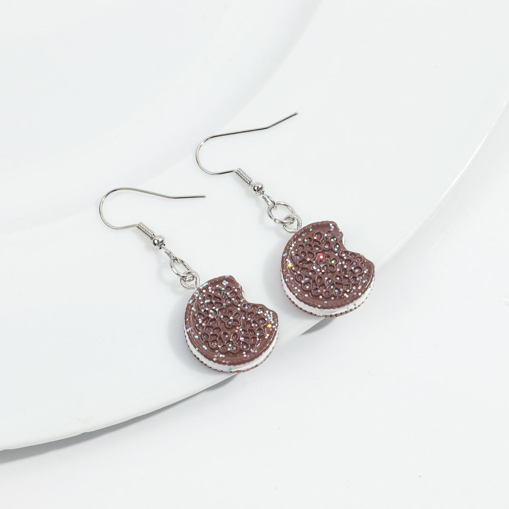 Wholesale Chic Food-Themed Resin Earrings - Fun Hamburger,  Fries,  Popcorn &  Chocolate Designs - Fashion Accessory for Everyday Wear or Gift