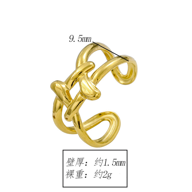 Wholesale titanium steel crown opening non-fading niche ring