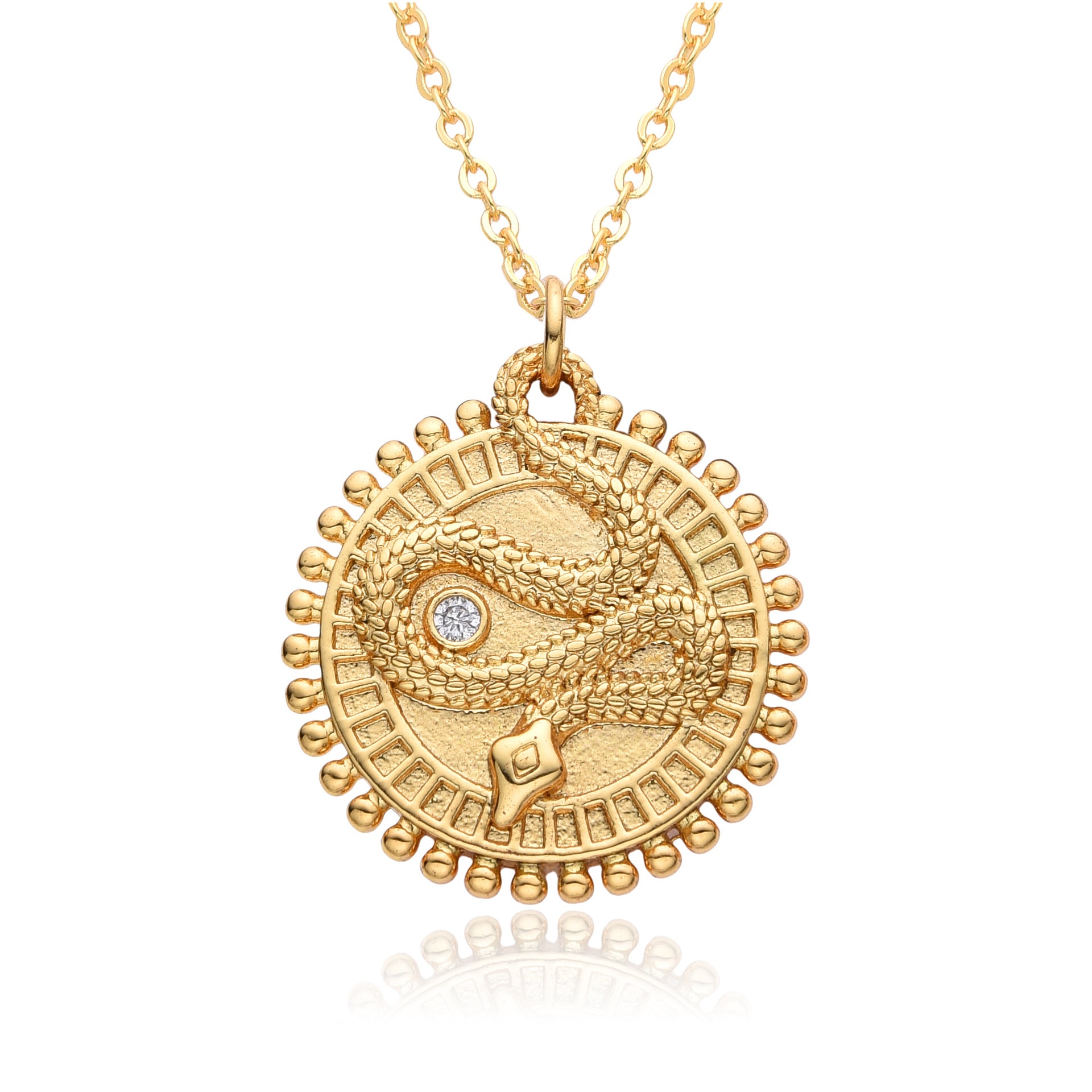 Wholesale 18K copper gold plated popular jewelry snake-shaped element pendant necklaces