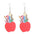 Wholesale  Ballet Dancing Cat Wood Earrings