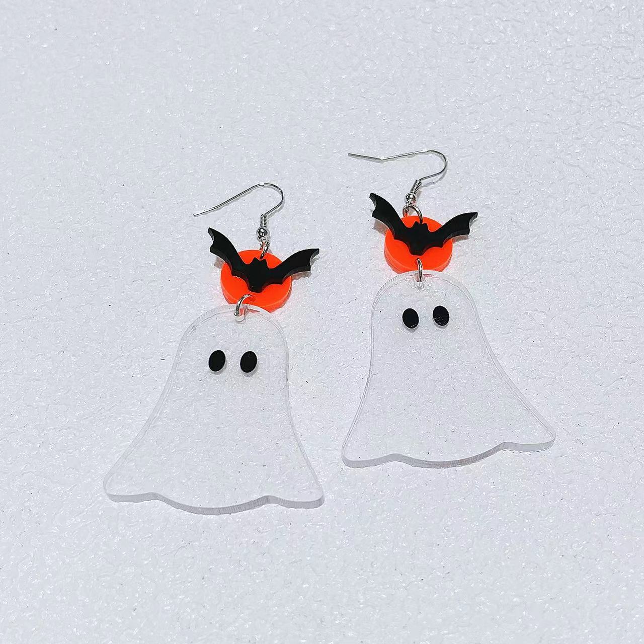 Wholesale Halloween Dark Acrylic Bat Earrings ACC-ES-AnDao025