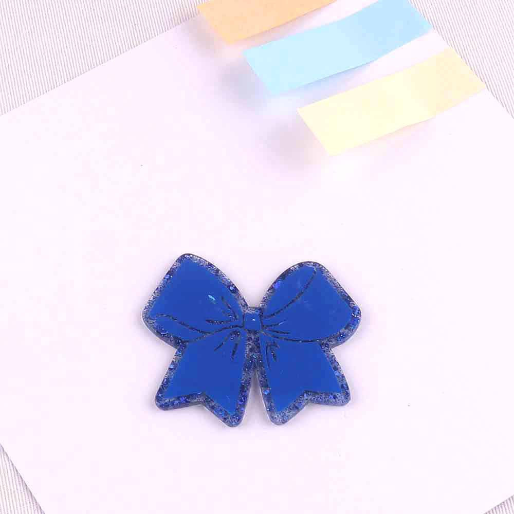 Wholesale 10pcs DIY Acrylic Loose Powder Cartoon Bowknot Brooch Patches