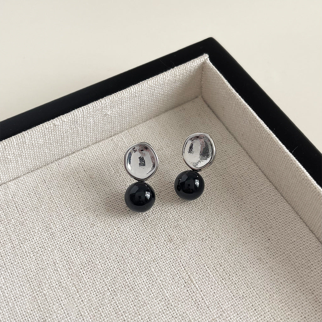 Wholesale  Black Oil Drop Earrings