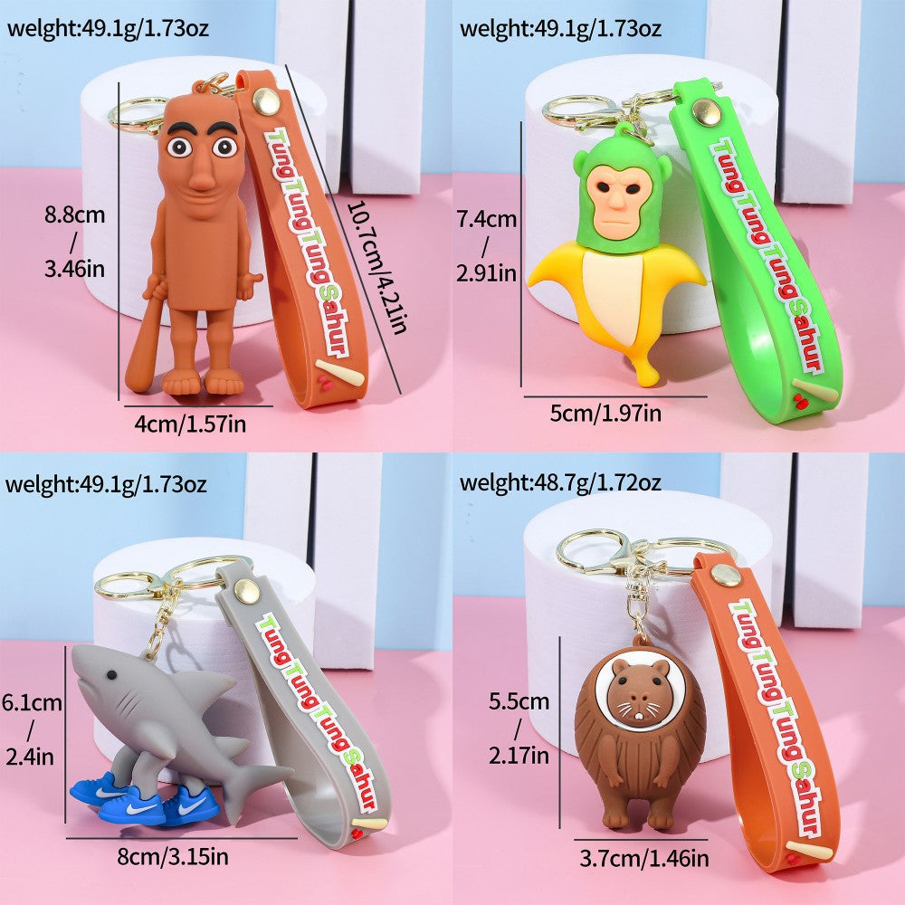 Wholesale Cute cartoon silicone keychain
