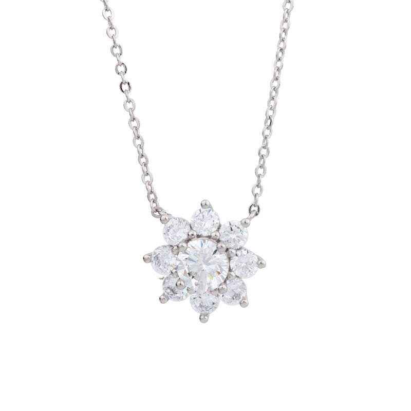 Wholesale Sunflower diamond pendant necklace
