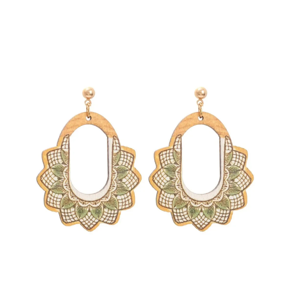 Wholesale Bohemian retro national style geometric earrings fashion personality earrings