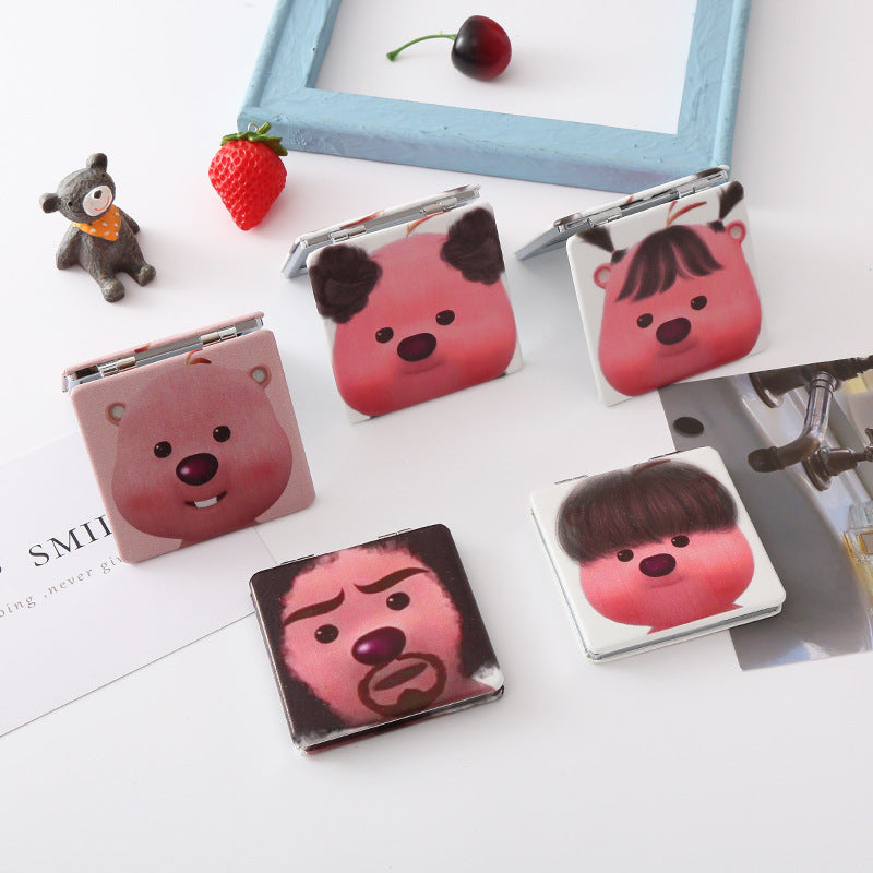 Wholesale Cartoon Cute Folding Mirror Portable Makeup Mirror ACC-MR-Haic005