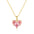 Wholesale  stainless steel pink love zircon necklace  clavicle chain
