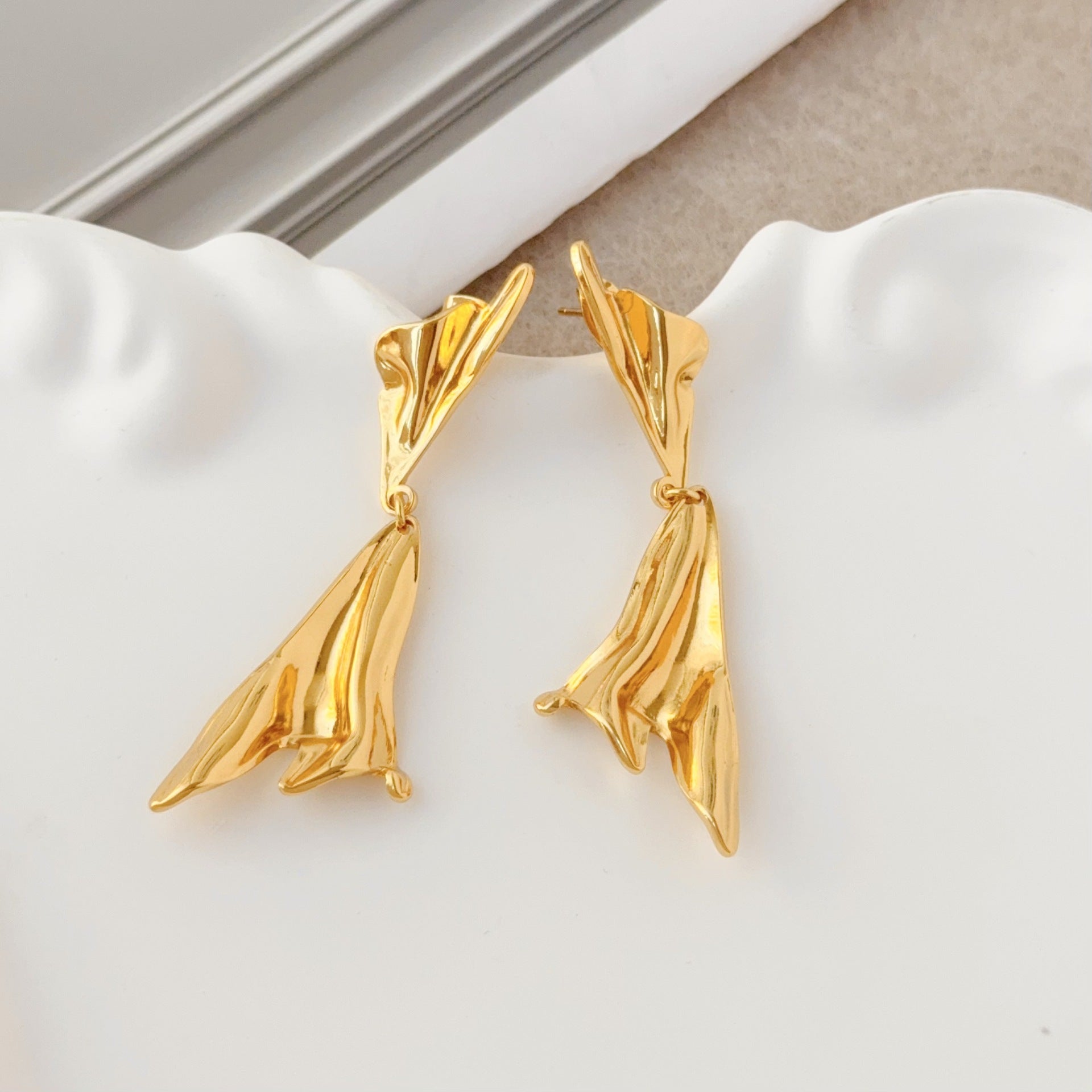 Wholesale Stainless Steel Long Tassel Earrings,  Elegant Korean Style Drop Earrings for Women,  Stylish Jewelry Accessory