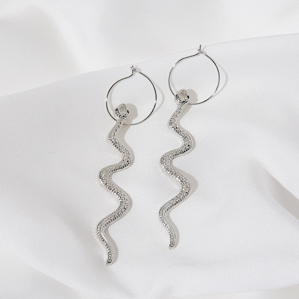 Wholesale  Snake-shaped Earrings Exaggerated  Long Earrings