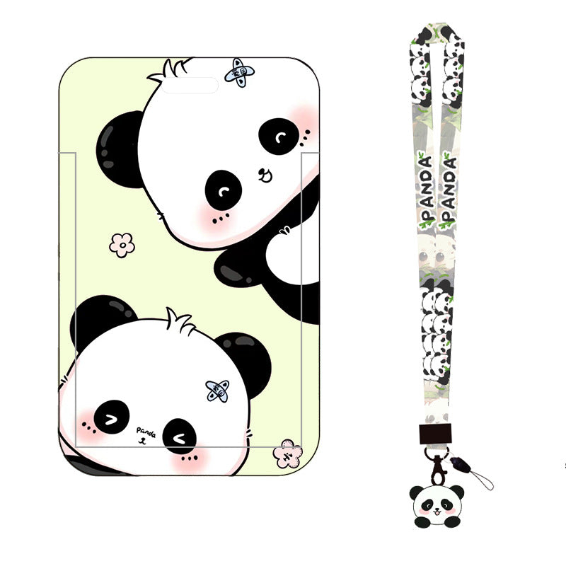 Wholesale 2pcs Cute Panda Protective Case Lanyard Keychain ACC-KC-AShi004