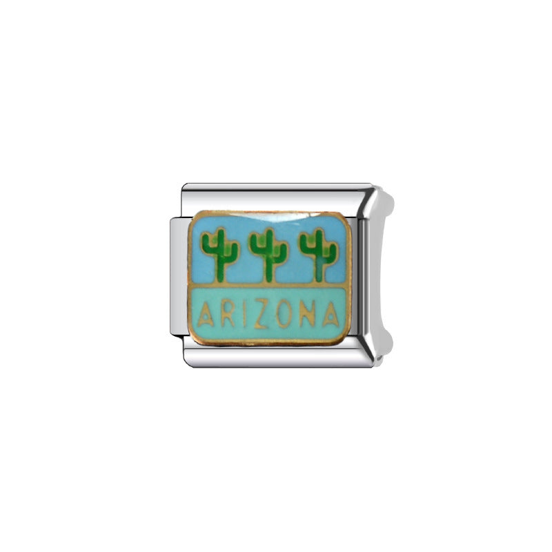 Wholesale Italian Charm Bracelet 9mm DIY Splicing Shark Penguin Stainless Steel Composable Bracelet