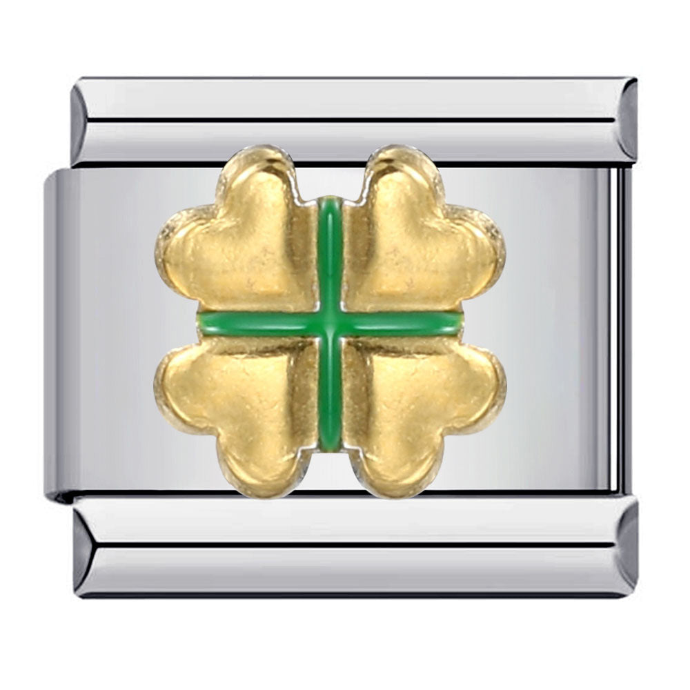 Wholesale Italian Charm Bracelet 9mm DIY Splicing Removable Simple Gold Pattern Stainless Steel Composable Bracelet