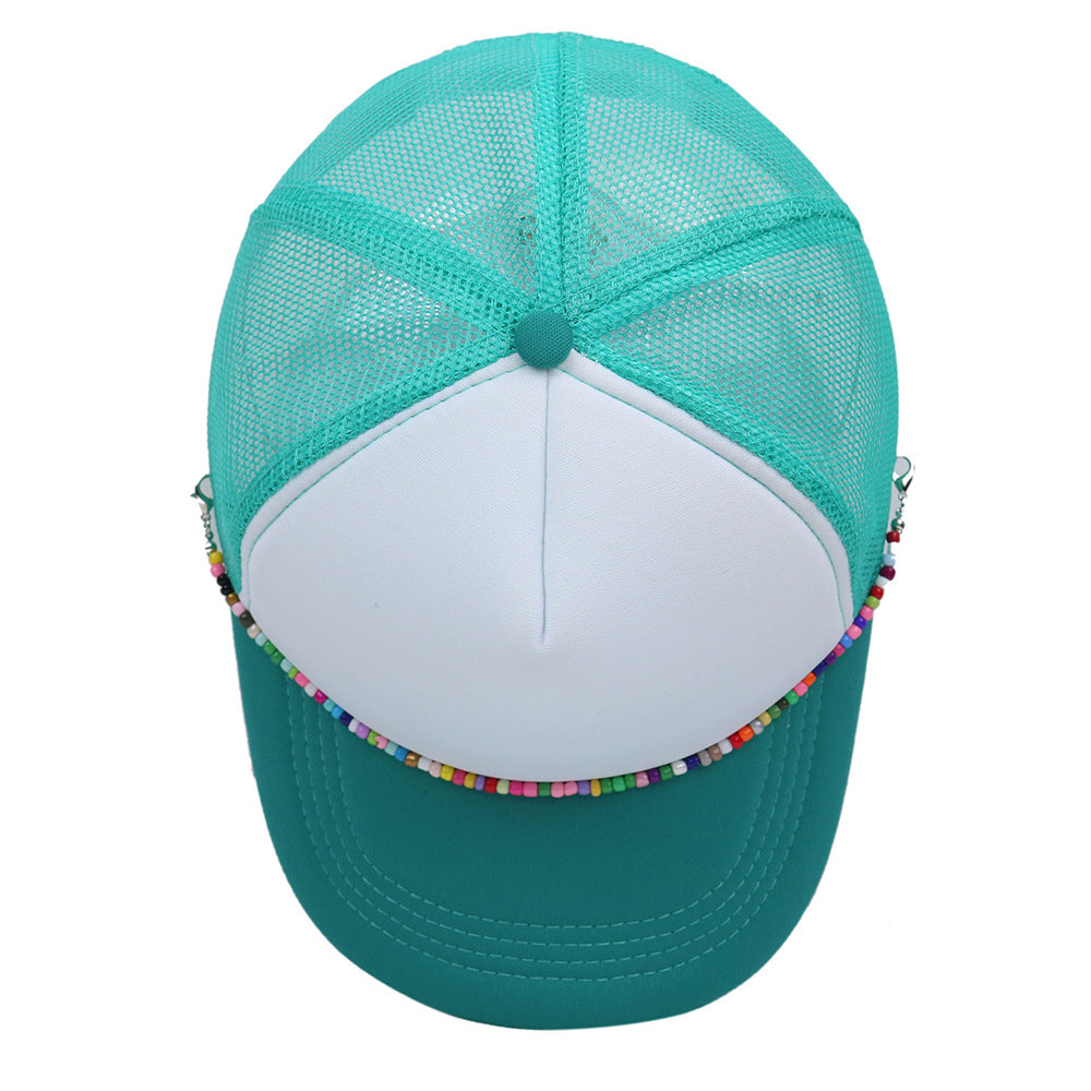 Wholesale Colorful Chain Trucker Cap Mesh Cap Baseball Cap ACC-HT-HaiPu019