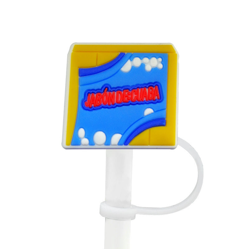 Wholesale 10pcs 7-8mm PVC Mexican Style Straw Tube Cap