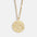 Wholesale Round 12 Zodiac Signs Full Diamond Coin 12 Zodiac Signs Necklace