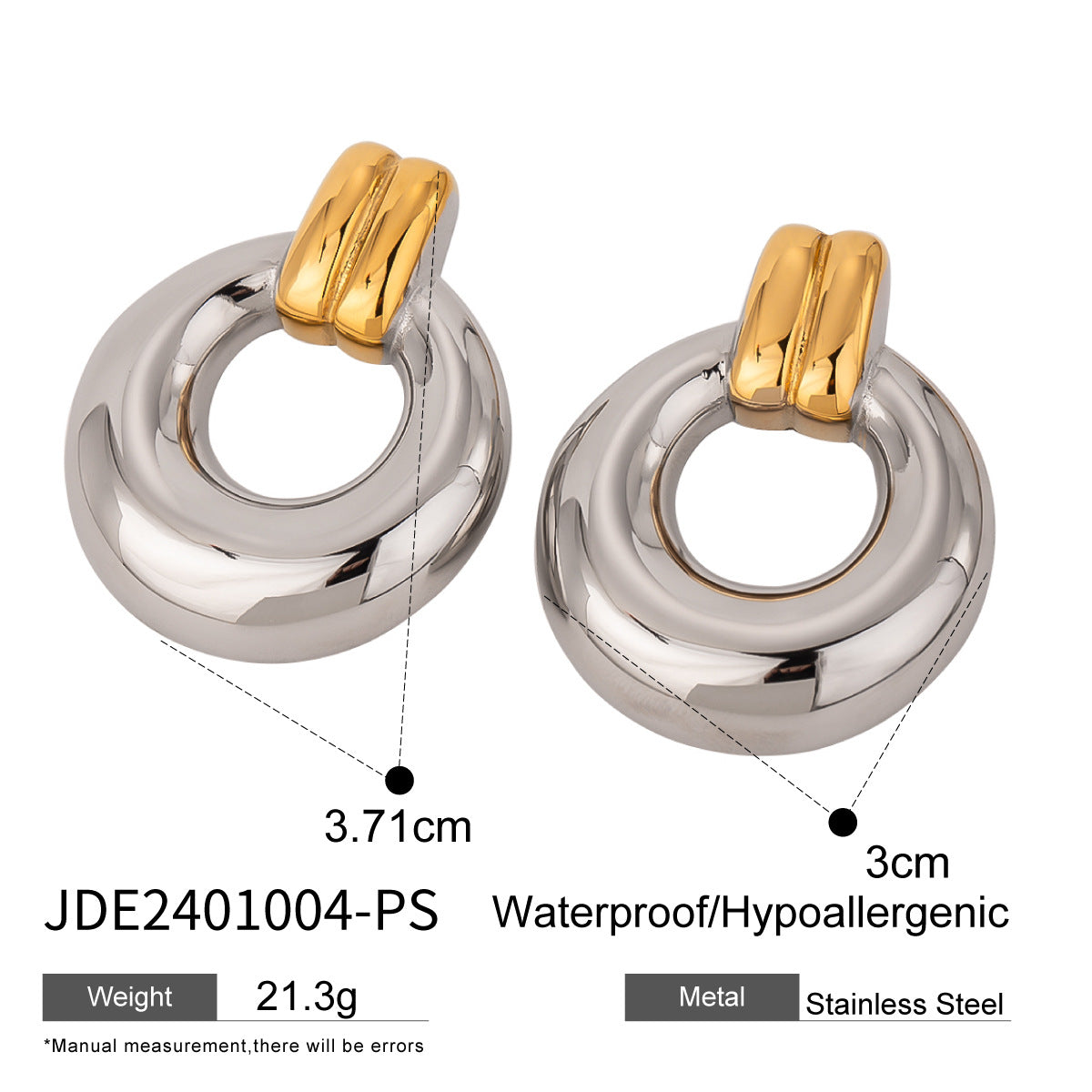 Wholesale  stainless steel circle earrings