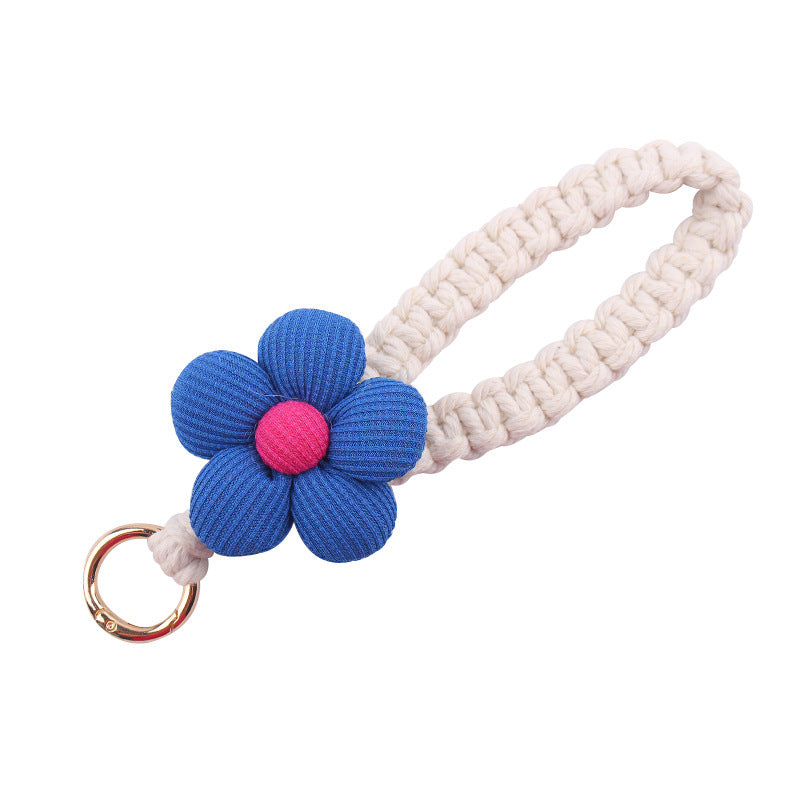 Wholesale Floral Cotton Hand-woven Lanyard Keychain ACC-KC-GuangTian085